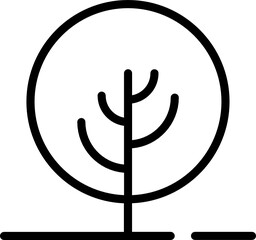 tree minimal line icon