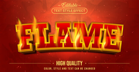 Aufkleber - Editable text style effect - Flame text style theme.