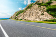 Empty asphalt road and mountain nature landscape.Highway and mountain background.