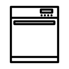 Sticker - Kitchen Dishwasher Machine Icon