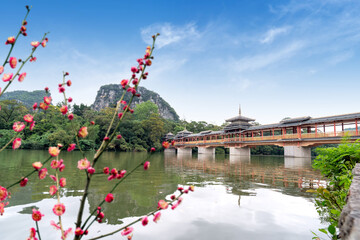 Sticker - A bridge with ethnic characteristics, Liuzhou,Guangxi, China.