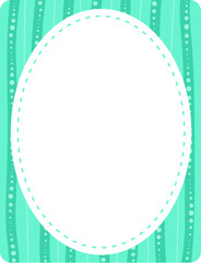 Poster - Empty oval shape banner template