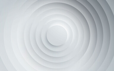 Wall Mural - Abstract white background circle layers dimension