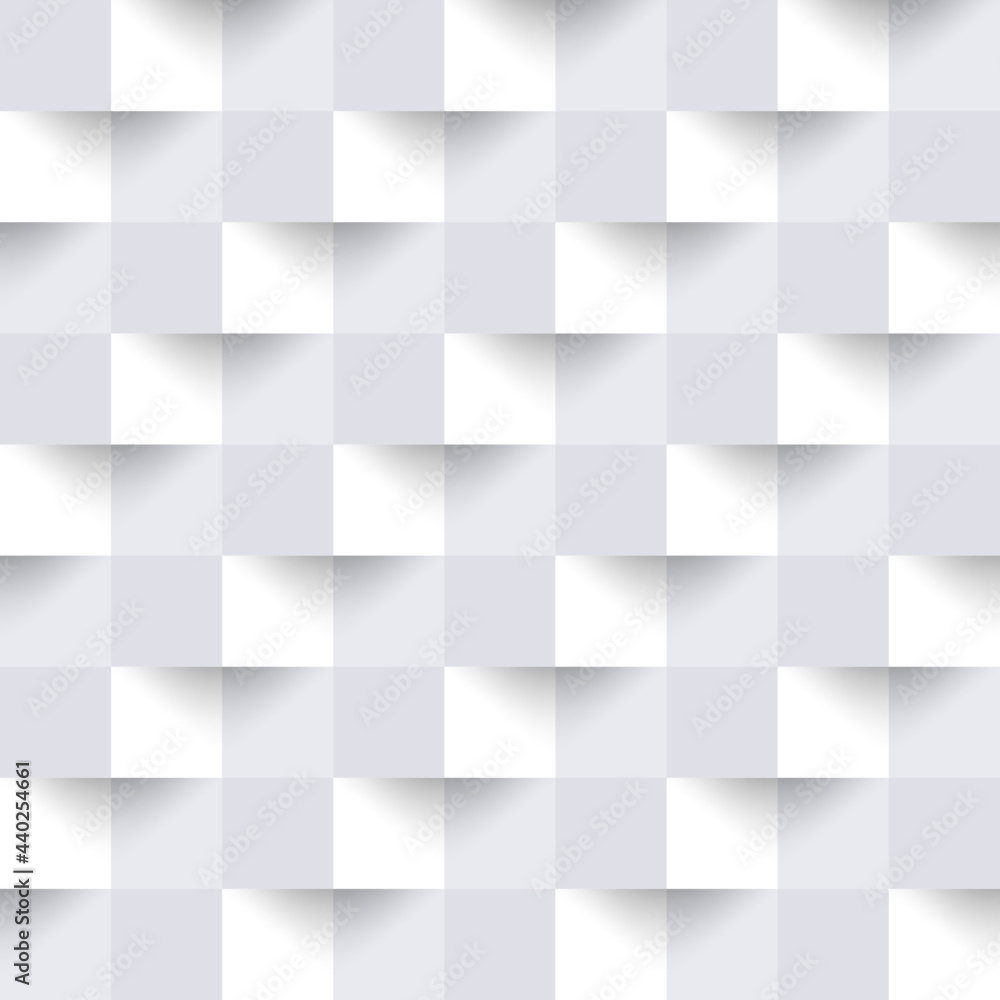 Abstract white seamless pattern. Geometric square background. Repeated ...