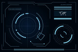 Fototapeta Sport - Sci fi futuristic user interface, HUD, Technology abstract background , Vector illustration.	

