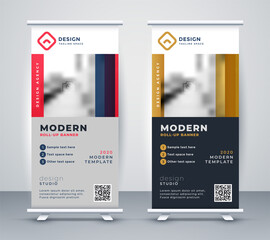 Wall Mural - business roll up stand presentation template