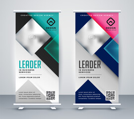 Wall Mural - roll up banner design for business presentation
