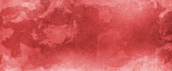 Poster - red autumn abstract watercolor background illustration textured paper design	