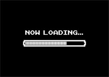 Now Loading Words And Load Bar In Retro 8 Bit Game