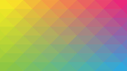 Poster - Modern Background with Vibrant Rainbow Color Gradient and Lowpoly Mosaic Element