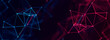 © Olga - Technology background. Abstract digital combination dots and lines. Network connection structure. 3d Widescreen
