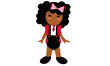 © CacauWork - Beautiful black doll with curly hair and pink with black clothes with all the cuteness and personality
