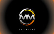 MM Letter Initial Logo Design Template Vector Illustration