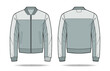 Full Zip Basic Track Jacket Design Fashion Flat Sketch Template	