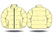 Nylon Puffer Jacket Design Vector Template