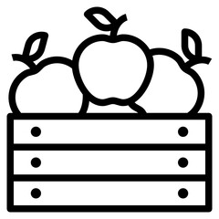 Apple line icon