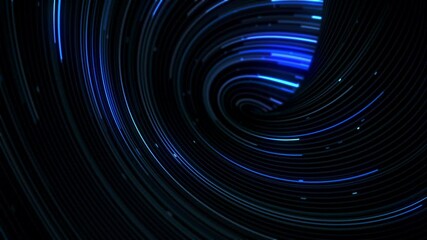 Wall Mural - This motion graphics shows an abstract shape with luminous trails moving across it.