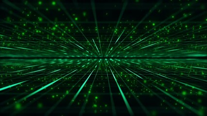 Wall Mural - This animation shows a green digital field made up of dozens of mathematical symbols.