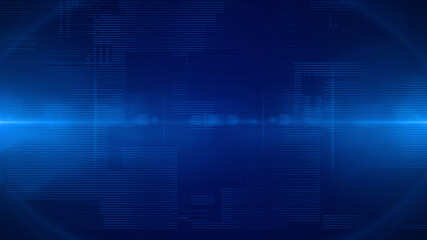 Leinwandbilder - Big Data Digital Technology Particle Wave Fluid Flowing Illustration Organic Pattern Background.