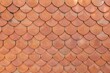 Brown terra cotta roof tiles texture and background seamless