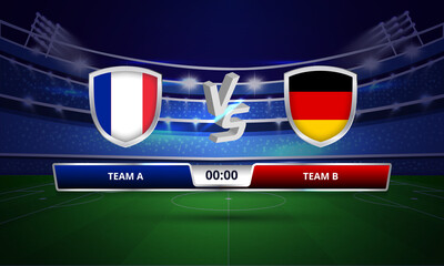 Euro cup Scoreboard broadcast France vs Germany