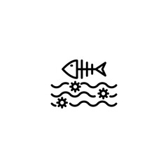 Water Pollution icon in vector. Logotype