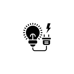 Wall Mural - Electricity icon in vector. Logotype