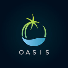 Oasis Flat Logo Vector