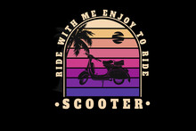 Ride With Me Enjoy To Ride Scooter Color Cream Pink And Purple