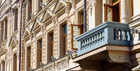 Canvas Print - Vilnius facade