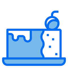 Cafe blue line icon