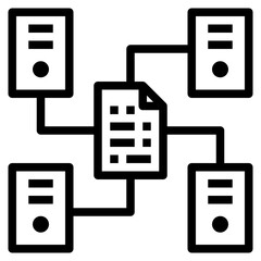 Data sharing line icon