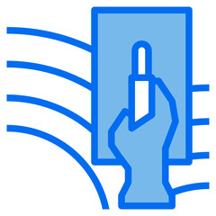 Construction blue line icon