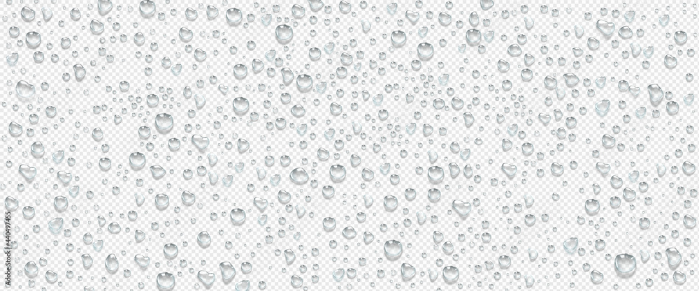 Condensation Water Drops Transparent - obrazy, fototapety, plakaty 