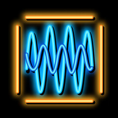 Wall Mural - sound diagnostics neon light sign vector. Glowing bright icon sound diagnostics sign. transparent symbol illustration