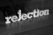 Rejection, text words typography written with wooden letter on black background, life and business negativity
