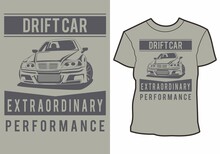 Drift Car,car T Shirt Design