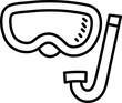snorkel doodle icon