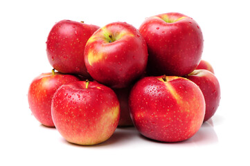 red apples isolated on white