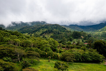 Sticker - Aerial view of Boquete in the Chiriqui province of western Panama.