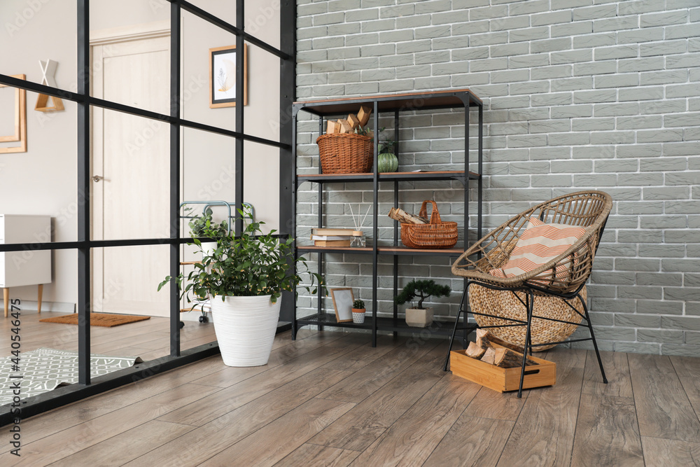 Interior of stylish living room