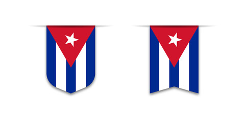 Wall Mural - Cuba flag. Label flag icon, checkbox sign. Flags of the world. Vector illustration