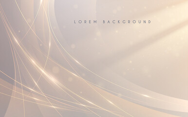 Wall Mural - Abstract soft golden lines background