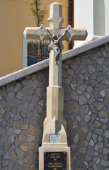 Wall Mural - Catholic cross at St. Mary's Monastery in Radna. 14