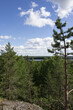 Picturesque nature of Karelia, view from the mountain