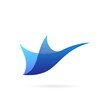 blue Stingray vector logo design