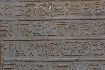 Wall Mural - Egyptian ancient hieroglyphs on the stone wall