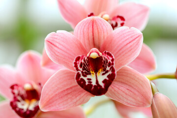 Wall Mural - pink orchid flowers in garden