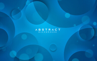 Wall Mural - Blue abstract background elegant circle shape