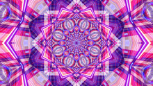 Kaleidoscope Background With Bright Patterns, Pink And Purple Colors